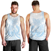 Polynesian Tribal Plumeria Lotu Tamaiti Men Tank Top Pastel Sky Blue - Polynesian Pride