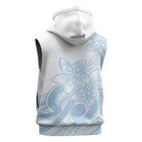 Polynesian Tribal Plumeria Lotu Tamaiti Sleeveless Hoodie Pastel Sky Blue - Polynesian Pride