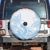 Polynesian Tribal Plumeria Lotu Tamaiti Spare Tire Cover Pastel Sky Blue - Polynesian Pride