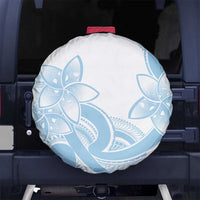 Polynesian Tribal Plumeria Lotu Tamaiti Spare Tire Cover Pastel Sky Blue - Polynesian Pride