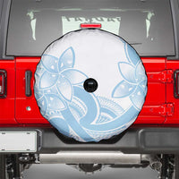 Polynesian Tribal Plumeria Lotu Tamaiti Spare Tire Cover Pastel Sky Blue - Polynesian Pride