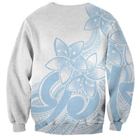 Polynesian Tribal Plumeria Lotu Tamaiti Sweatshirt Pastel Sky Blue - Polynesian Pride