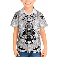 2026 Autumn Rugby Nations New Zealand Custom Hawaiian Shirt White Kowhaiwhai Maori Tribal Taniko Motif LT9 - Polynesian Pride