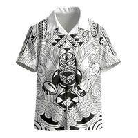 2026 Autumn Rugby Nations New Zealand Custom Kid Hawaiian Shirt White Kowhaiwhai Maori Tribal Taniko Motif LT9 - Polynesian Pride