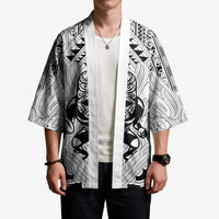 2026 Autumn Rugby Nations New Zealand Custom Kimono White Kowhaiwhai Maori Tribal Taniko Motif LT9 - Polynesian Pride