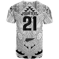 2026 Autumn Rugby Nations New Zealand Custom T Shirt White Kowhaiwhai Maori Tribal Taniko Motif LT9 - Polynesian Pride