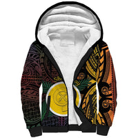 Personalised Shefa Day Sherpa Hoodie Happy June 18 Vanuatu Province LT14 Unisex Black - Polynesian Pride