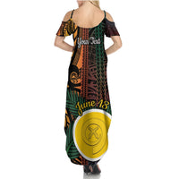 Personalised Shefa Day Summer Maxi Dress Happy June 18 Vanuatu Province LT14 - Polynesian Pride