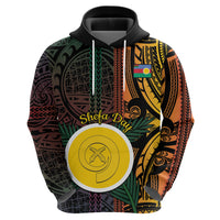 Personalised Shefa Day Zip Hoodie Happy June 18 Vanuatu Province