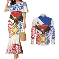 Philippines Independence Day Couples Matching Mermaid Dress and Long Sleeve Button Shirt Pilipinas Eagle 126th Anniversary