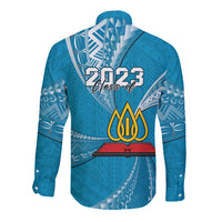 Personalised Tonga Lavengamalie College Long Sleeve Button Shirt Class Of Year Tongan Ngatu Pattern LT14 - Polynesian Pride