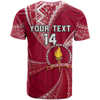 Custom Tonga Beulah College T Shirt Tongan Ngatu Pattern LT14 - Polynesian Pride