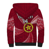 Personalised Tonga Eua High School Sherpa Hoodie Tongan Ngatu Pattern LT14 - Polynesian Pride