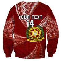 Personalised Tonga Vavau High School Sweatshirt Tongan Ngatu Pattern LT14 - Polynesian Pride