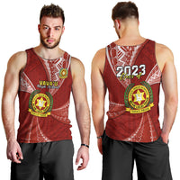Personalised Tonga Vavau High School Men Tank Top Class Of Year Tongan Ngatu Pattern LT14 - Polynesian Pride