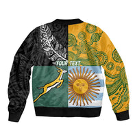 Personalised Rugby 2025 Championship Bomber Jacket Combination of Southern Hemisphere Countries - Polynesian Pride