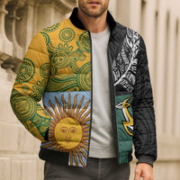Personalised Rugby 2025 Championship Bomber Puffer Jacket Combination of Southern Hemisphere Countries - Polynesian Pride
