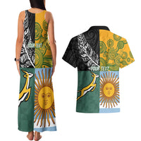 Personalised Rugby 2025 Championship Couples Matching Tank Maxi Dress and Hawaiian Shirt Combination of Southern Hemisphere Countries - Polynesian Pride