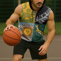 Personalised Rugby 2025 Championship Sleeveless Zip Hoodie Combination of Southern Hemisphere Countries LT14 - Polynesian Pride