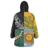Personalised Rugby 2025 Championship Wearable Blanket Hoodie Combination of Southern Hemisphere Countries - Polynesian Pride