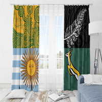 Rugby 2025 Championship Window Curtain Combination of Southern Hemisphere Countries - Polynesian Pride