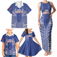 Custom Manu Samoa Rugby 2026 Family Matching Tank Maxi Dress and Hawaiian Shirt Samoan Pattern LT14 - Polynesian Pride