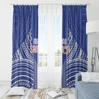 Manu Samoa Rugby 2026 Window Curtain Samoan Pattern