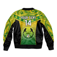 Custom Papua New Guinea Rugby Bomber Jacket Enga Mioks PNG Polynesian Pattern LT14 - Polynesian Pride
