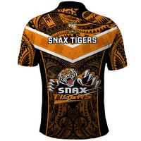 Papua New Guinea Rugby Polo Shirt Lae Snax Tigers PNG Polynesian Pattern LT14 - Polynesian Pride