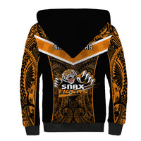 Papua New Guinea Rugby Sherpa Hoodie Lae Snax Tigers PNG Polynesian Pattern LT14 - Polynesian Pride