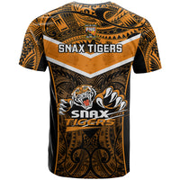 Papua New Guinea Rugby T Shirt Lae Snax Tigers PNG Polynesian Pattern LT14 - Polynesian Pride