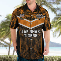 Custom Papua New Guinea Rugby Hawaiian Shirt Lae Snax Tigers PNG Polynesian Pattern LT14 - Polynesian Pride