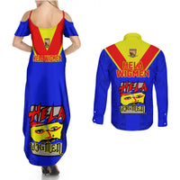 Papua New Guinea Rugby Couples Matching Summer Maxi Dress and Long Sleeve Button Shirts Hela Wigmen PNG Polynesian Pattern LT14 - Polynesian Pride