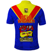 Papua New Guinea Rugby Polo Shirt Hela Wigmen PNG Polynesian Pattern LT14 - Polynesian Pride