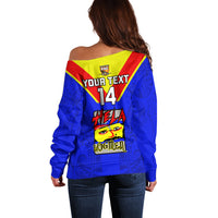 Custom Papua New Guinea Rugby Off Shoulder Sweater Hela Wigmen PNG Polynesian Pattern LT14 - Polynesian Pride