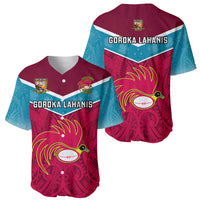 Papua New Guinea Rugby Baseball Jersey Goroka Lahanis PNG Polynesian Pattern LT14 - Polynesian Pride