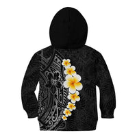 Black Tropical Plumeria With Galaxy Polynesian Art Kid Hoodie LT14 - Polynesian Pride