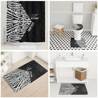 New Zealand Silver Fern Rugby Custom Bathroom Set Maori Koru Go Black Fern LT14 - Polynesian Pride