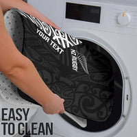 New Zealand Silver Fern Rugby Custom Bathroom Set Maori Koru Go Black Fern LT14 - Polynesian Pride