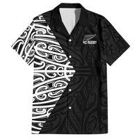 New Zealand Silver Fern Rugby Custom Family Matching Summer Maxi Dress and Hawaiian Shirt Maori Koru Go Black Fern - Polynesian Pride