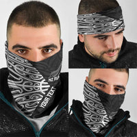 New Zealand Silver Fern Rugby Neck Gaiter Maori Koru Go Black Fern LT14
