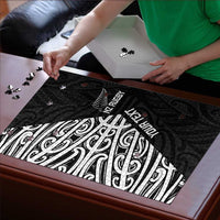 New Zealand Silver Fern Rugby Custom Puzzle Maori Koru Go Black Fern - Polynesian Pride