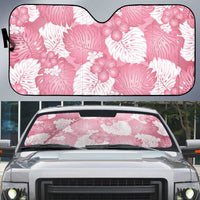 Pink Aloha Hawaii Auto Sun Shade Monstera Hibiscus Plumeria Seamless Vibes - Polynesian Pride