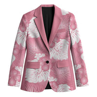 Pink Aloha Hawaii Blazer Monstera Hibiscus Plumeria Seamless Vibes - Polynesian Pride