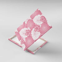 Pink Aloha Hawaii Canvas Wall Art Monstera Hibiscus Plumeria Seamless Vibes - Polynesian Pride