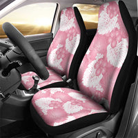 Pink Aloha Hawaii Car Seat Cover Monstera Hibiscus Plumeria Seamless Vibes - Polynesian Pride