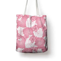 Pink Aloha Hawaii Tote Bag Monstera Hibiscus Plumeria Seamless Vibes - Polynesian Pride