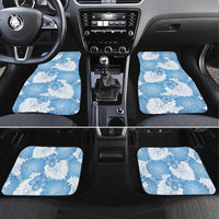 Blue Aloha Hawaii Car Mats Monstera Hibiscus Plumeria Seamless Vibes - Polynesian Pride