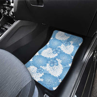 Blue Aloha Hawaii Car Mats Monstera Hibiscus Plumeria Seamless Vibes - Polynesian Pride