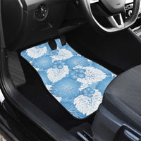 Blue Aloha Hawaii Car Mats Monstera Hibiscus Plumeria Seamless Vibes - Polynesian Pride